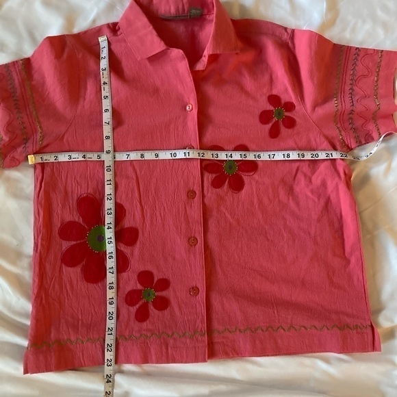 Vintage Jane Ashley Floral Embroidered Blouse New With Tags Size Large - Picture 10 of 10